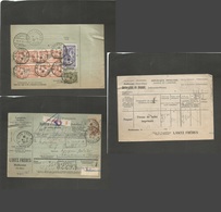 France - Xx. 1922 (13 April) Mullhouse Rhin - Norway, Kristiania (25 Jan) Multifkd Package Delivery Receipt At 8,75 Fr R - Other & Unclassified