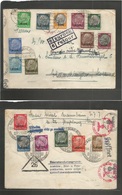 France. 1941 (13 Sept) Alsace. German Occup. Strassburg - Haardingen, Netherlands. Registered Multifkd Env. Front + Reve - Autres & Non Classés