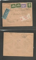 France - Xx. 1945 (Oct) Paris - Switzerland, Zurich (2 Nov) Registered Air Multifkd Mariana Issue Envelope + Institute O - Autres & Non Classés
