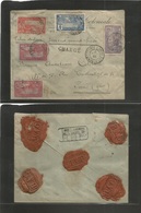 Frc - Guadalupe. 1926 (6 Febr) Pontea Pitre - France, Paris. Registered Insured 240 Frs Multifkd Envelope. Fine Usage +  - Sonstige & Ohne Zuordnung