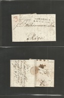 Germany Stampless. 1807 (27 Oct) Hamburg - Riga, Latvia / Rusia (1 Nov) EL Full Contains By Registered Postal Service (R - Autres & Non Classés