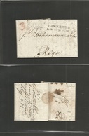 Germany Stampless. 1807 (27 Oct) Hamburg - Riga, Latvia / Rusia (1 Nov) EL Full Contains By Registered Postal Service (R - Andere & Zonder Classificatie