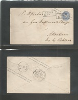 Germany Prusia. C. 1866-9 (24 May) Uedem - Allenkirchen. 2gr Blue Stat Env, Box Ds. VF. - Andere & Zonder Classificatie