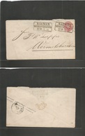 German States-Prusia. 1869 (25 Aug) Barmen - Wermelskirchen. 1gr Rose Red Stat Env, Boxed Town Ds. Fine. - Other & Unclassified
