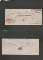 German States - Saxony. 1865 (5 Jan) Dresden - Tanneberg. Ladys Envelope Fkd 1/2 Gr Orange Tied Box Town Dated. Fine. Re - Other & Unclassified