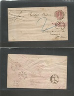 German States-T&t. 1863 (16 Aug) Marburg - Ermenrod (16 Aug) 1gr Rose Stationery Envelope "39" Rings. Reverse Small Rose - Other & Unclassified