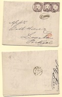 Germany. 1874 (17 July) Stettin - Portugal, Lisbon (25 July) EL With Contains Unsealed Pm Rate Fkd 1/4 Gr Lilac (x3) Tie - Other & Unclassified