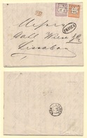 Germany. 1874 (18 Aug) Stettin - Portugal, Lisbon (29 Aug) Unsealed Complete EL Fkded 1/4gr Lilac + 1/2gr Orange Tied Su - Otros & Sin Clasificación