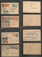 Germany 1921-4. 1921-23. 4 Diff Multifkd Stat Cards + Adtl Frkg. Opportunity VF Group. - Other & Unclassified