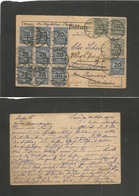 Germany 1921-4. 1923 (11 Npv) Lauda - Sindolsheim. Multifkd Private Card, At 500 Million Mark, Cds. - Otros & Sin Clasificación