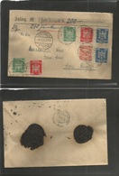 Germany - Xx. 1925 (18 July) Gottingen - Switzerland, Arosa (20 July) Registered Insured Multifkd Mixed Issues Envelope  - Altri & Non Classificati