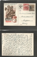 Germany - Xx. 1940 (31 Dec) Heidelberg - Switzerland, Luzern. Illustrated Color Stat Card + Adtl. Fine. - Sonstige & Ohne Zuordnung