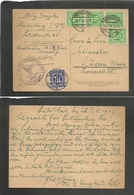 Germany - Xx. 1946 (26 July) Heidelberg - Switzerland, Luzern. Private Multifkd Card + Civil US Censorship. - Other & Unclassified