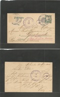 German Col-Camerun. 1906 (26 March) Molundu - Guatemala, San Andreas Osuna (2 June 1906) 5 Pf Green Stat Card (further 5 - Other & Unclassified