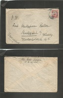 German Col-East Africa. 1911 (31 Dec) Tanga - Germany, Stutgart. Fkd 7 1/h Red Envelope, Tied Cs. Comercial Usage. - Other & Unclassified