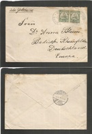 German Col - Marianas. 1904 (3 Oct) Saipan - Germany, Badisch Rheinfelden (25 Nov) Via Yokohama. Fkd Env 5 Pf Green Pair - Altri & Non Classificati