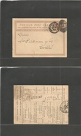 Great Britain - Stationery. 1874 (6 Sept) Newcastle On Type - Spain, Sevilla, Andalucia. 1d Brown Stat Card. Destination - Other & Unclassified