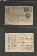 Great Britain - Stationery. 1901 (June 7) Western Office - Germany, Neuenahr (8 June) Registered 2d Blue QV Stat Env + 2 - Autres & Non Classés