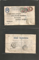 Great Britain - Xx. 1902 (Sept 30) Western Office - Germany, Neuenahr (1 Oct) 1d + 2d Brown We Sealed Stat Env + 2 Adtls - Other & Unclassified