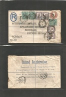 Great Britain. 1902 (15 Oct) Western Office, London - Germany, Neunahr, Rhenish Prusia. Registered 2 +1d Brown Stat Enve - Other & Unclassified