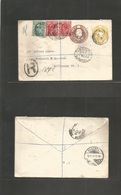 Great Britain - Stationery. 1903 (Oct 16) Norwood SE - Germany, Dresden (18 Oct) Registered Bi-printed 3d Brown + 3 1/2  - Other & Unclassified