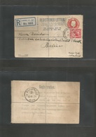 Great Britain - Stationery. 1921 (8 Aug) Farrington St, EL - Germany, Berlin. Registered 3 1/2D Red Vermilion Stat Env + - Andere & Zonder Classificatie