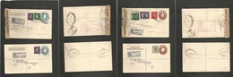 Great Britain - Stationery. 1939-40. King E. VIII Stationary Envelope. 4 Registered Usages + Adtl Fkgs (three Addressed  - Other & Unclassified