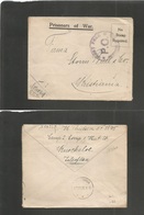 Gb - Channel Islands. 1915 (Oct) WWI. Isle Of Man. POW Mail. Knockaloe. Addressed To Norway (26 Oct) Scarce Destination. - Andere & Zonder Classificatie