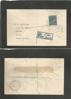 Bc - Antigua. 1935 (July) St. Johus - South Africa, Natal. Registered Single 2sh 6d Fkd Envelope. High Value On Cover Ci - Autres & Non Classés