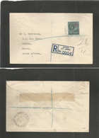 Bc - Antigua. 1935 (July) St. Johus - South Africa, Natal. Registered Single 2sh 6d Fkd Envelope. High Value On Cover Ci - Sonstige & Ohne Zuordnung