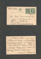 Bc - Malta. 1908 (5 Nov) La Valetta - Germany, Hamburg (9 Nov) 1/2d Green QV Stat Card + 1/2d Green Adtl. K. Ed VIII Cds - Other & Unclassified