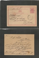 Bc - Sierra Leone. 1894 (16 June) Freetown - St. Gallen, Switzerland (20 July) 1d Red Stat Card. Fine Comercial Usage. - Sonstige & Ohne Zuordnung