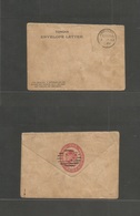 Bc - Tonga. 1892 (1 Jan) Nukualofa. Tongan Envelope Letter Stationary Pre Cancelled + Cds On Front. Scarce. - Autres & Non Classés