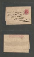 Bc - Trinidad. 1891 (March 12) GPO - UK, Exeter, Home Side, Union Red 1d Red Complete Stationary Wrapper. Fine Used. - Otros & Sin Clasificación