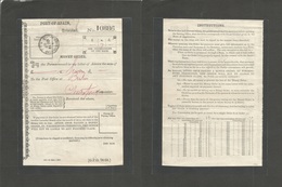 Bc - Trinidad. 1907 (Oct 19) Port Spain - Germany, Berlin. Postal Money Order Receipt With Restriction To Postmaster GPO - Other & Unclassified