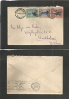 Bc - Trinidad. 1936 (24 March) San Fernando - Sweden, Stockholm. Lovely Village Tricolor Fkd Envelope + Dest. VF. - Other & Unclassified