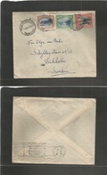 Bc - Trinidad. 1936 (24 March) San Fernando - Sweden, Stockholm. Lovely Tricolor Usage + Dest. Via GPO. - Other & Unclassified