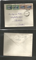 Bc - Trinidad. 1936 (30 March) San Fernando - Sweden, Stockholm. Multifkd Envelope, Village Usage + Destination Cds. Fin - Other & Unclassified