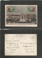 Hong Kong. 1925 (22 Dec) GPO, Public Norks Dpt. Multifkd Ppc Addressed To Denmark, Kopenhagen. Fine. - Altri & Non Classificati