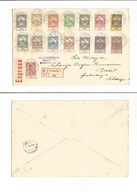 Hungary. 1915 (4 Jan) Temesvar - Switzerland, Basel (8 Jan) Registered Multifkd Express Mail Fkd Envelope. Nice Usage. - Otros & Sin Clasificación