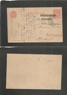 Hungary. 1918 (22 Nov) WWI. Budapest - Switzerland, Luzern 10 Full Red Stat Card + Cachet. Fine. - Other & Unclassified