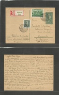 Hungary. 1939 (16 May) Nagykoros - Germany, Wurgwilz. Registered 10f Green Stat Card + 2 Adtls. Fine Used. - Otros & Sin Clasificación