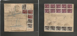 Hungary. 1946 (13 May) Inflation Period. Somofivar - Budapest. Multifkd Package Stat Card. Ovptd + Front And Reverse. - Other & Unclassified