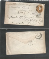 India. 1898 (20 July) Shuajabad - UK, Ealing (Aug 9) Fwded. 2a6p Yellow Orange Stat Env, Old Type Cds. Fine Used. - Other & Unclassified