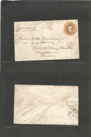 India. 1898 (21 Nov) Bhirangiparam - Prusia, Westfalen, Kirchellen. 6 Anna Orange Stat Env. Fine Used. - Altri & Non Classificati