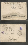 Italy - Xx. 1943 (May) WWII Military Mail. "Reparto Paracadutisti" With Special Label + Censor Cachet + Illustrated Enve - Sin Clasificación