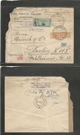 Italy - Xx. 1944 (19 May) WWII. Livorno - Germany, Berlin (10 June) Provisional Postage, Postage Dues As Franking "Volte - Unclassified