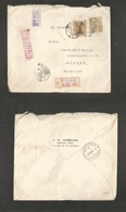 Japan. 1935 (3 Aug) Nagoya - Switzerland, Luzern (22 Aug) Registered Multifkd Env. Transit R-label + 2 Aux Cachets Cds.  - Autres & Non Classés