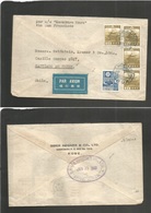 Japan. 1940 (25 Jan) Kobe - Chile, Santiago. Air Multifkd Envelope At 2 Yen 20 Sen Rate, Cds + Via San Francisco Per Ss  - Other & Unclassified
