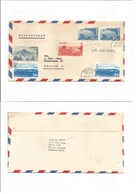 Japan. 1955 (28 March) International Peace Troops. Tokyo - Switzerland, Zurich. Air Multifkd Envelope. National Parks. S - Andere & Zonder Classificatie